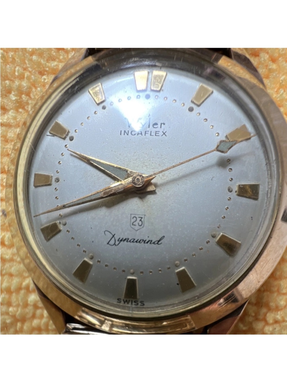 Wyler Dynawind Incaflex Men's white  Dial Watch